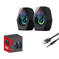 Trio S1 Ledli Bilgisayar Hoparlörü 1+1   USB SPEAKER
